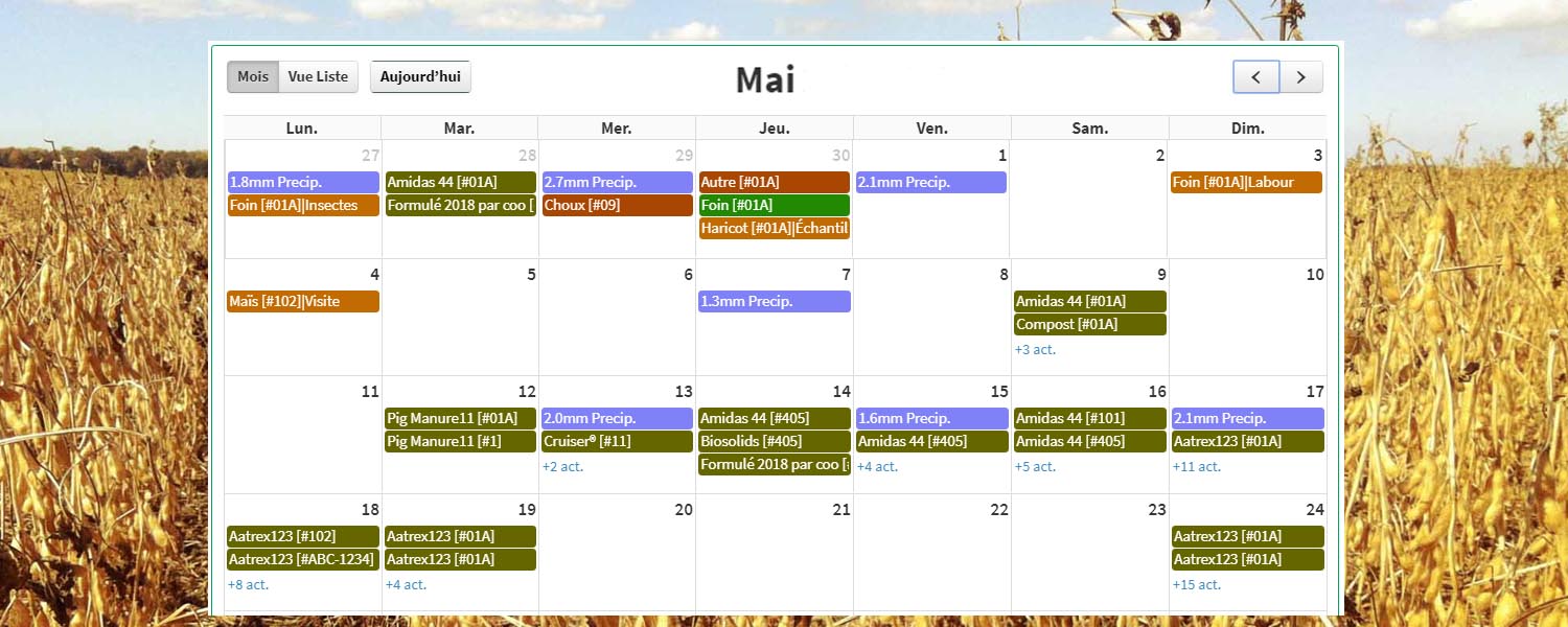 Cahier de Champ et de cultures